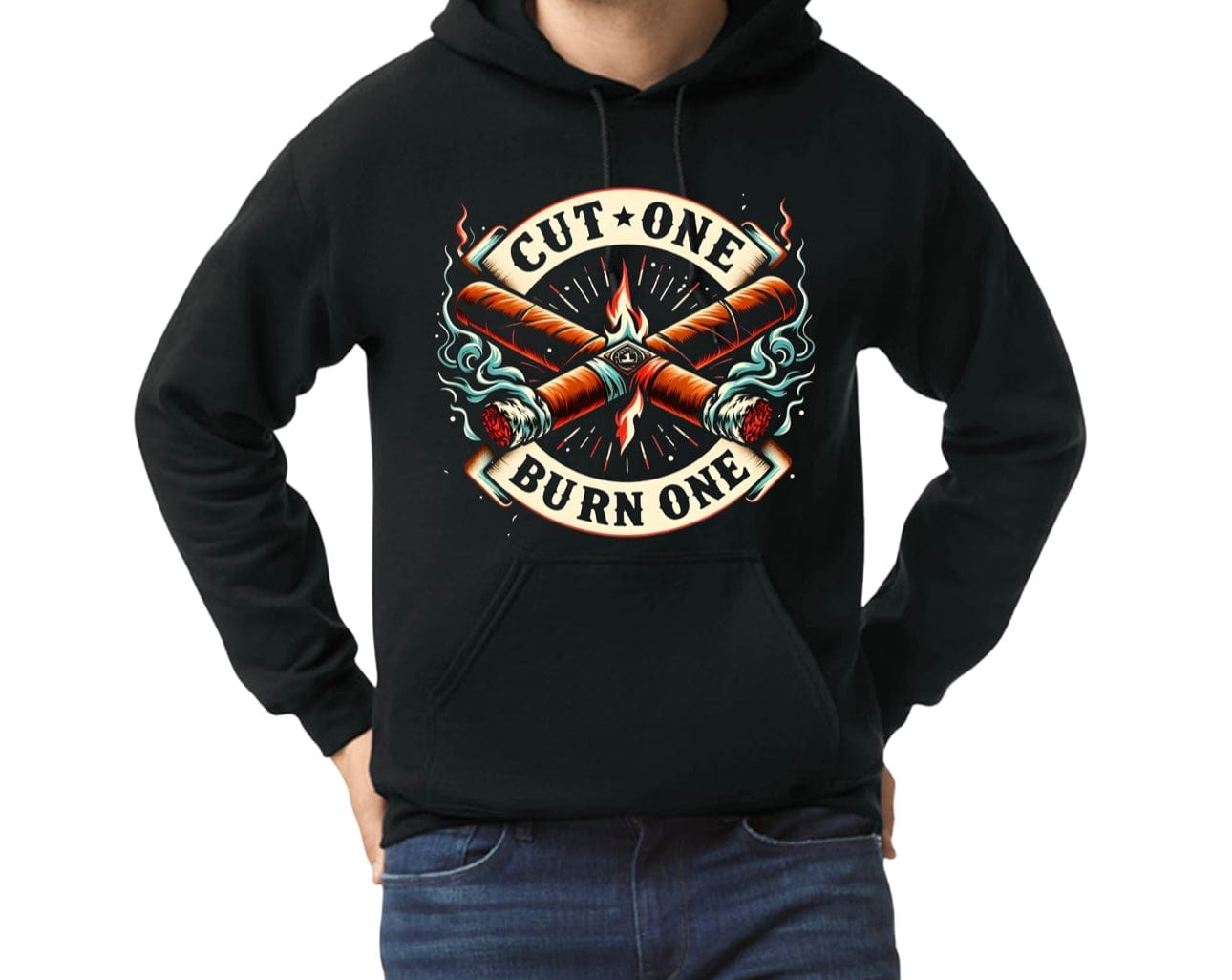 Unisex Hoodie, X- fire, Black