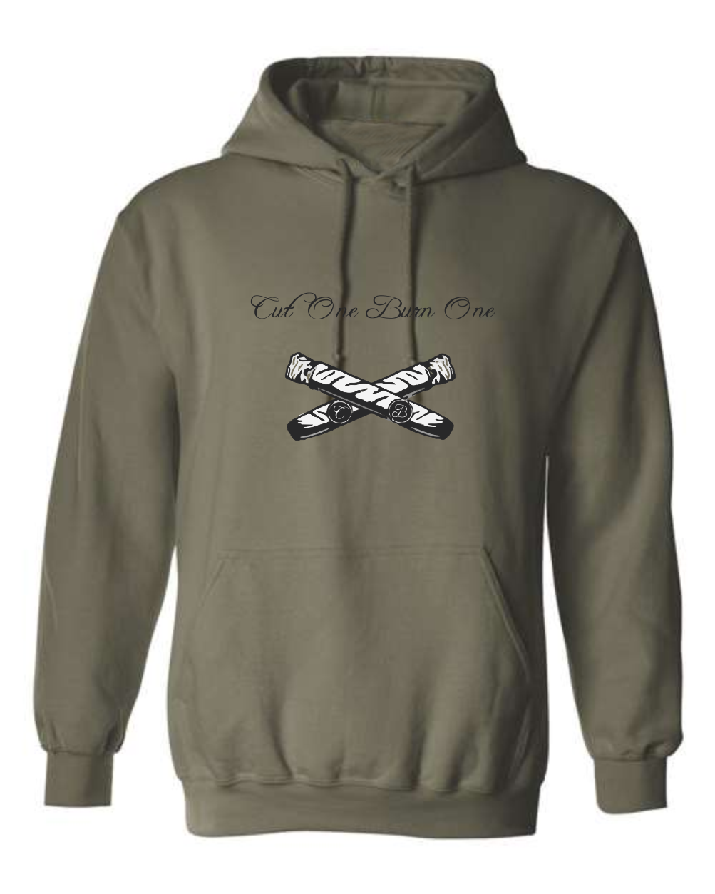 Unisex hoodie,Sticks, Military Green