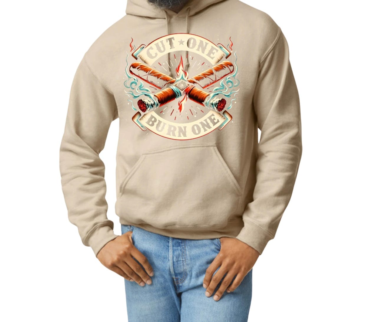 Unisex Hoodie, X-fire, Sand