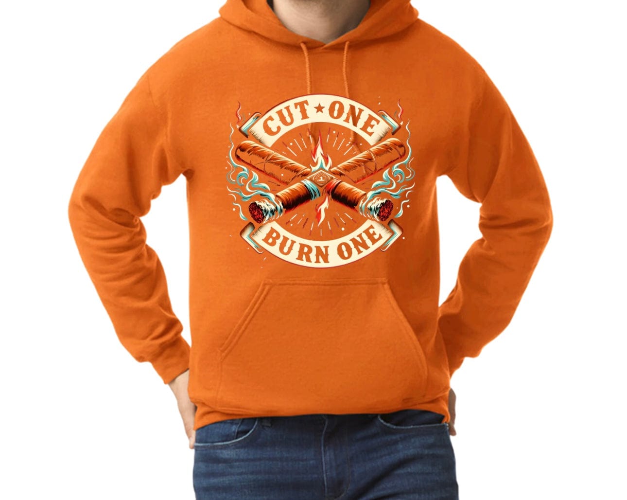 Unisex Hoodie, X-fire, Orange