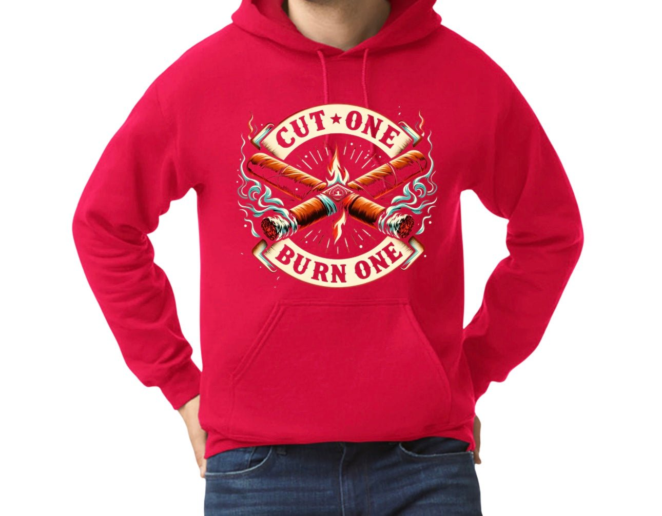 Unisex Hoodie, X-Fire Red