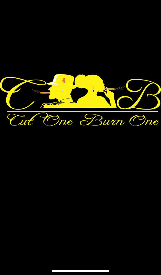 Cut one Burn one Logo’s, Yellow & Black Tee’s
