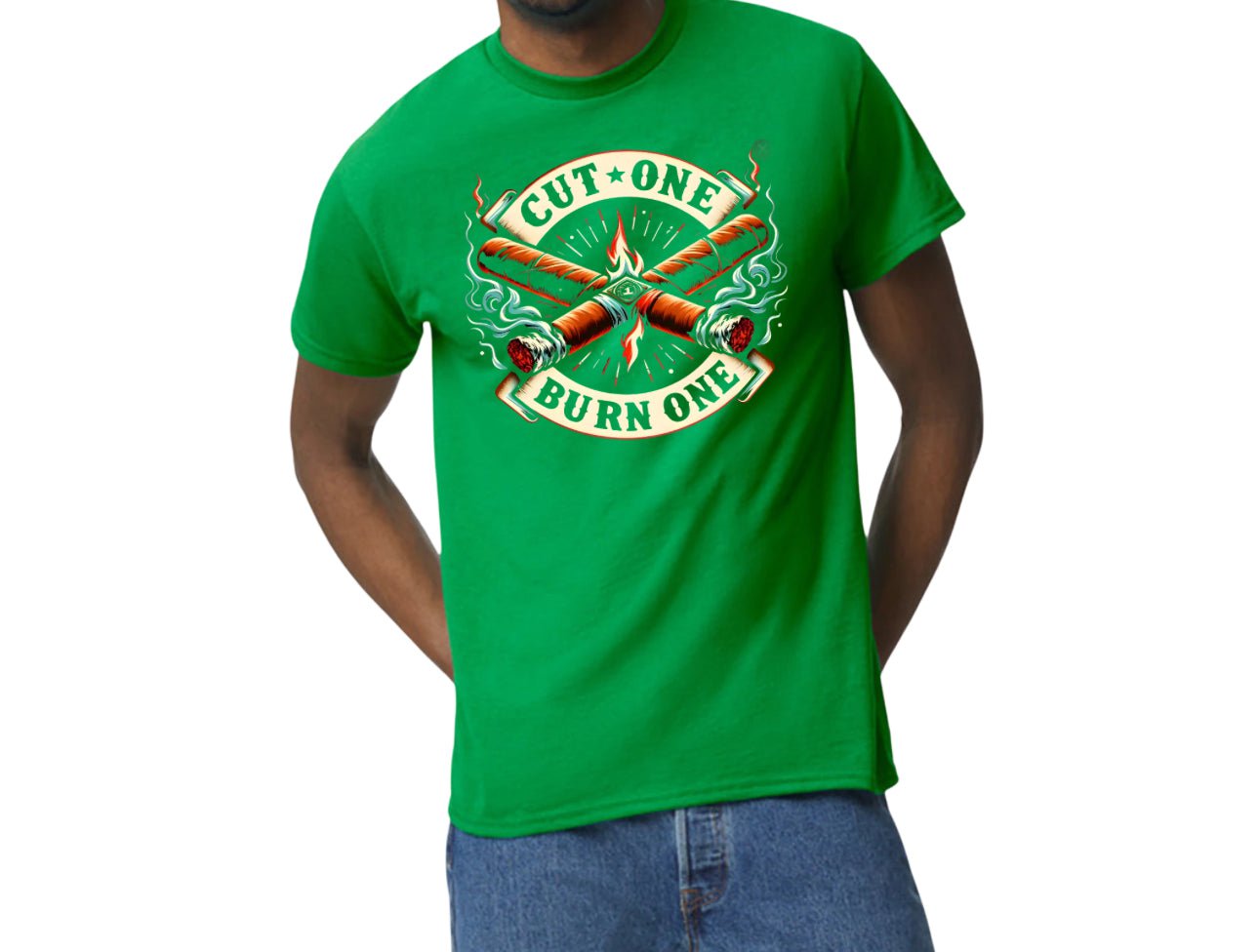 Unisex crewneck. X-fire Irish green