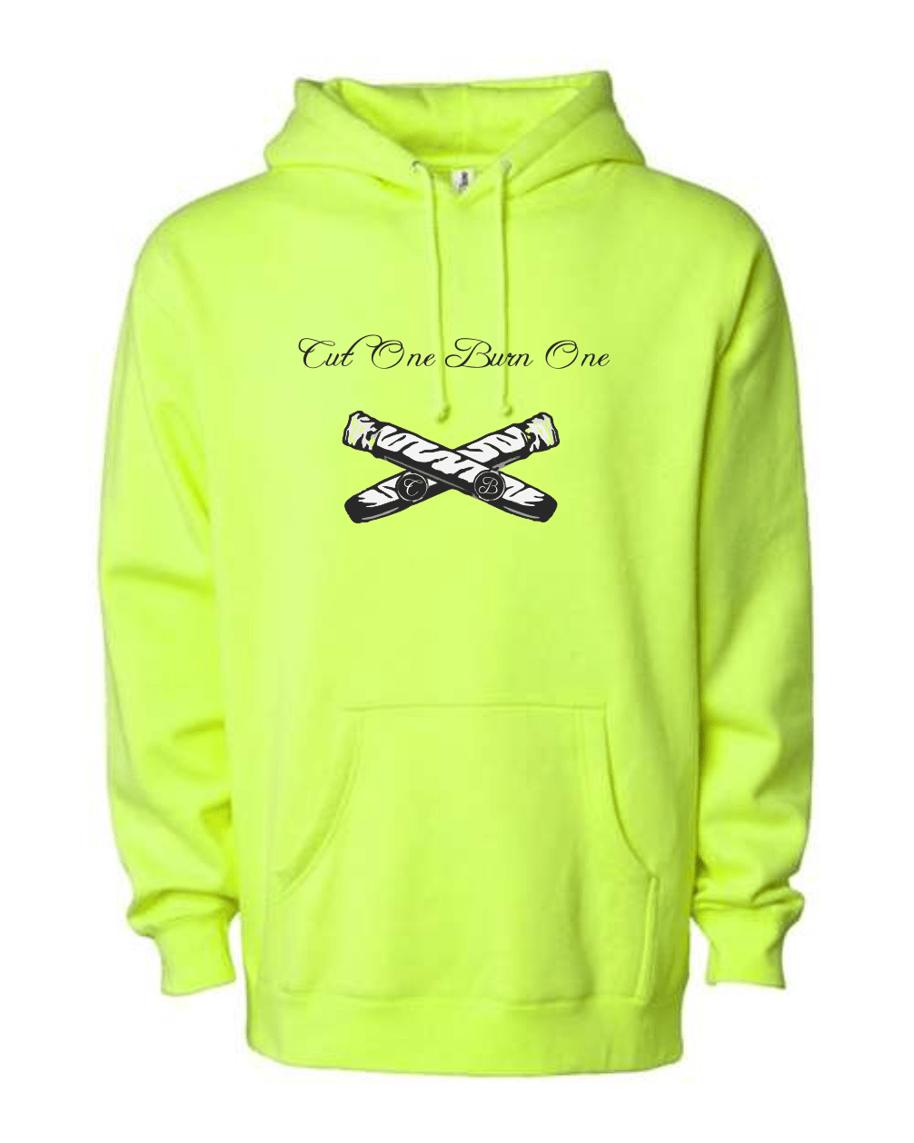 Unisex Sticks,Hoodie safety Green