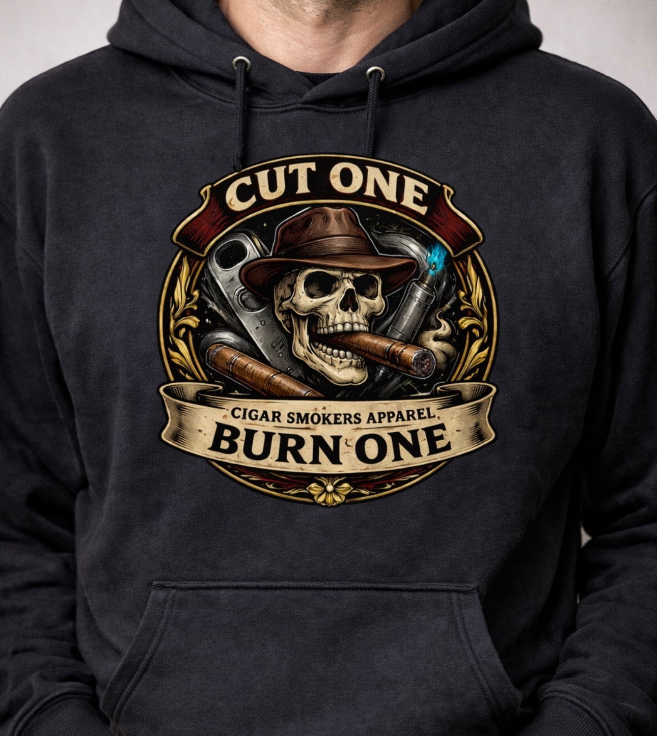 Smoking Skull, hoodie