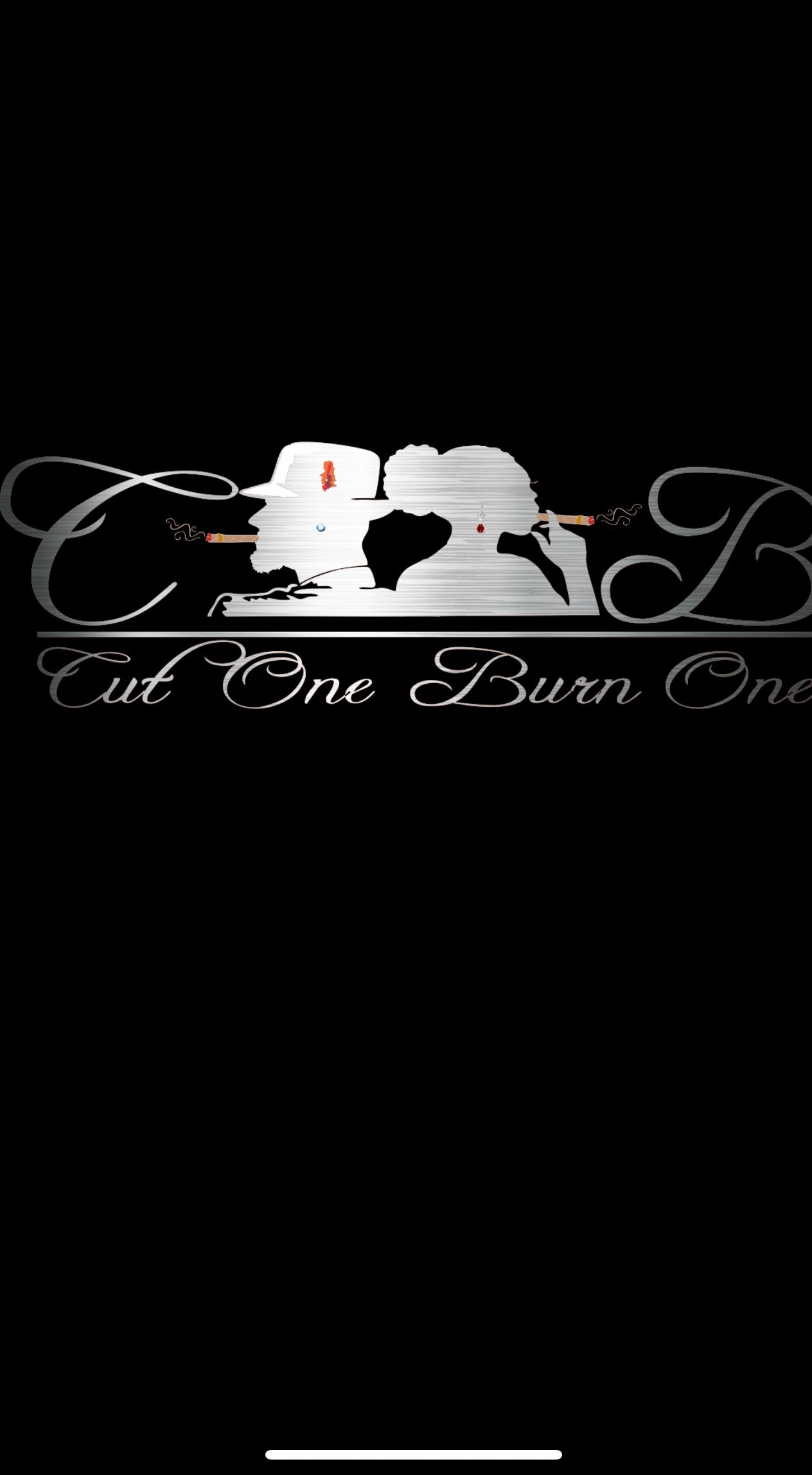 Cut One Burn One Logo’s Silver￼& Black Tee’s