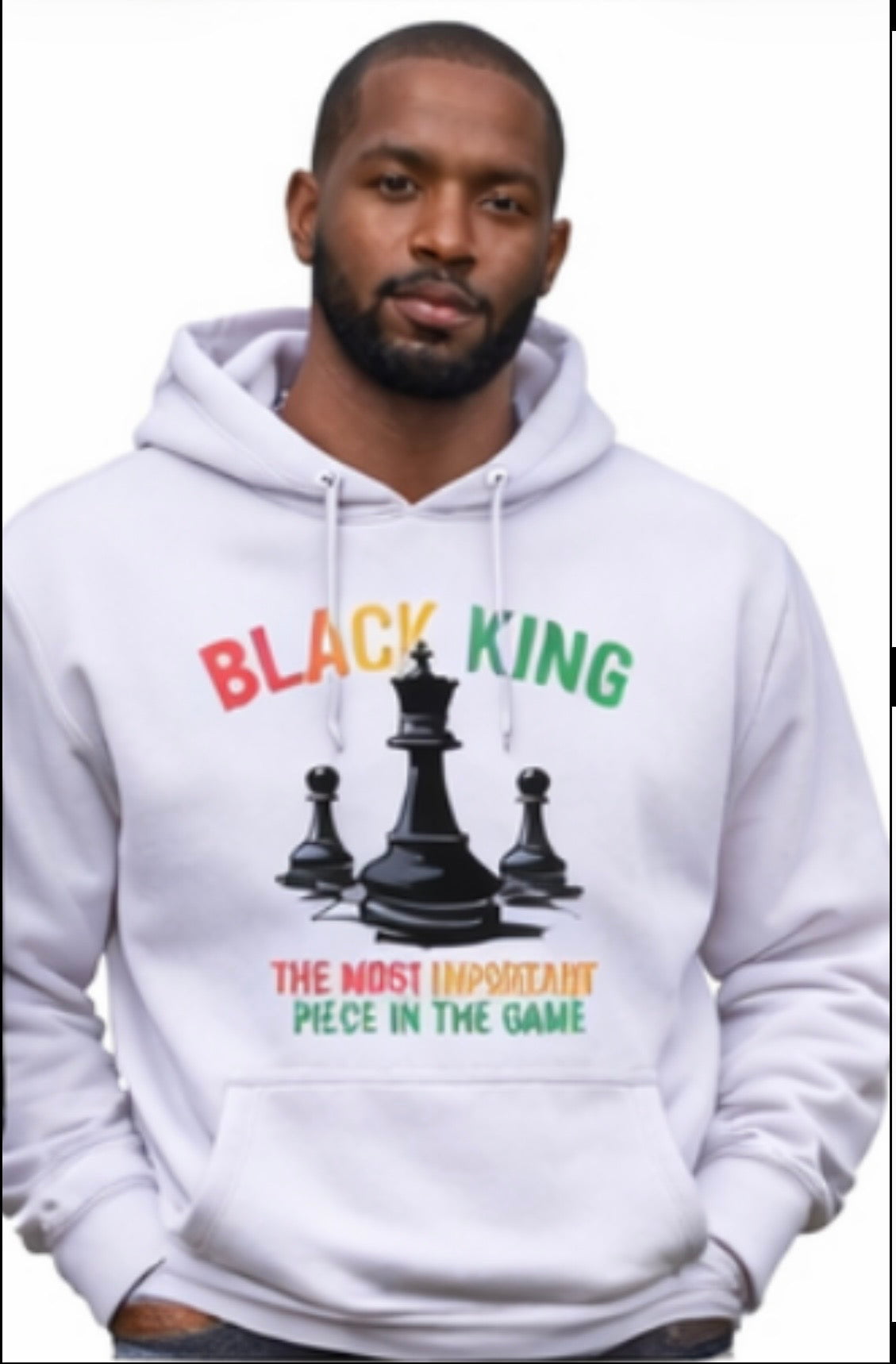 Black king white