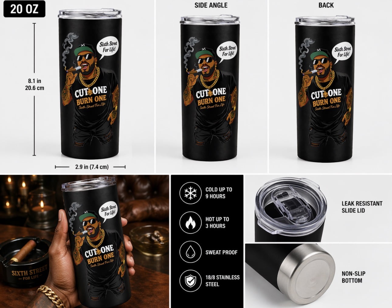 Sixth Street for Life 20 ounce tumblers ￼