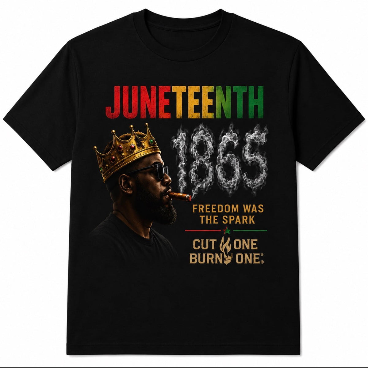 1865 red, yellow and green t-shirt