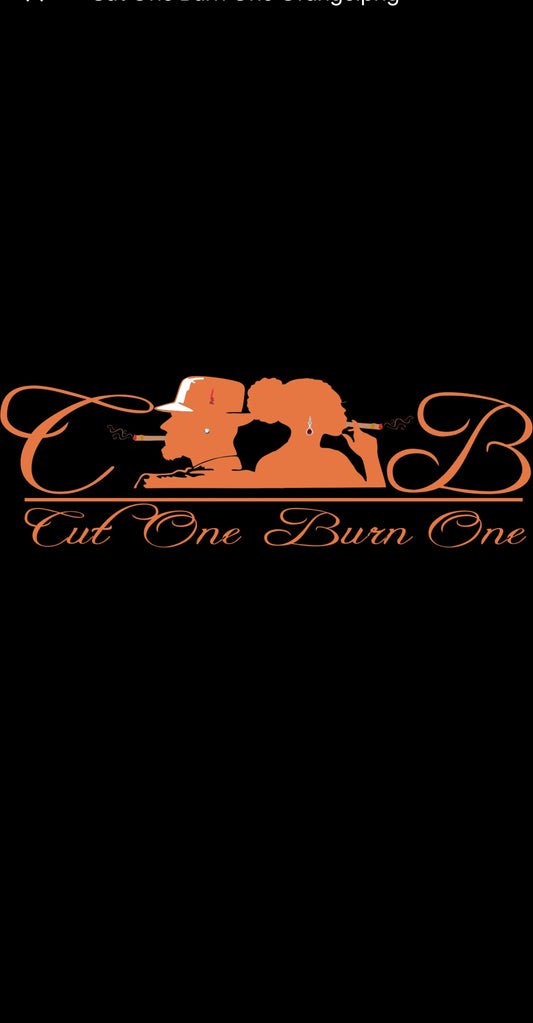 Cut One Burn One Logo’s Orange & Black Tee’s