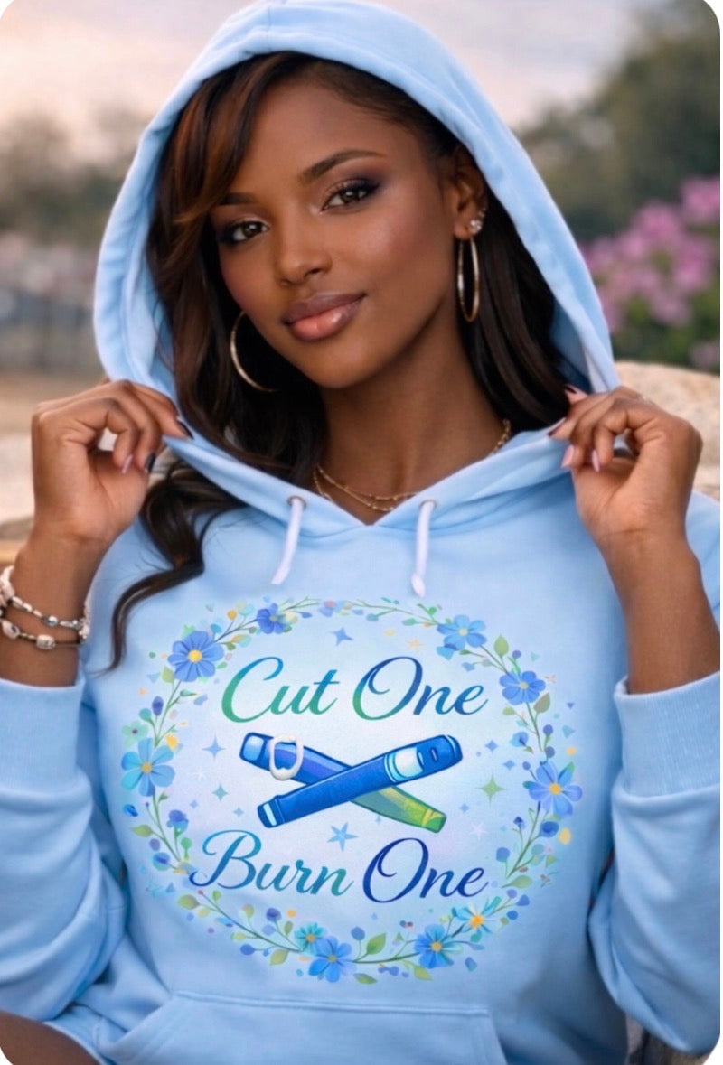 The soft Cut One Burn One light blue