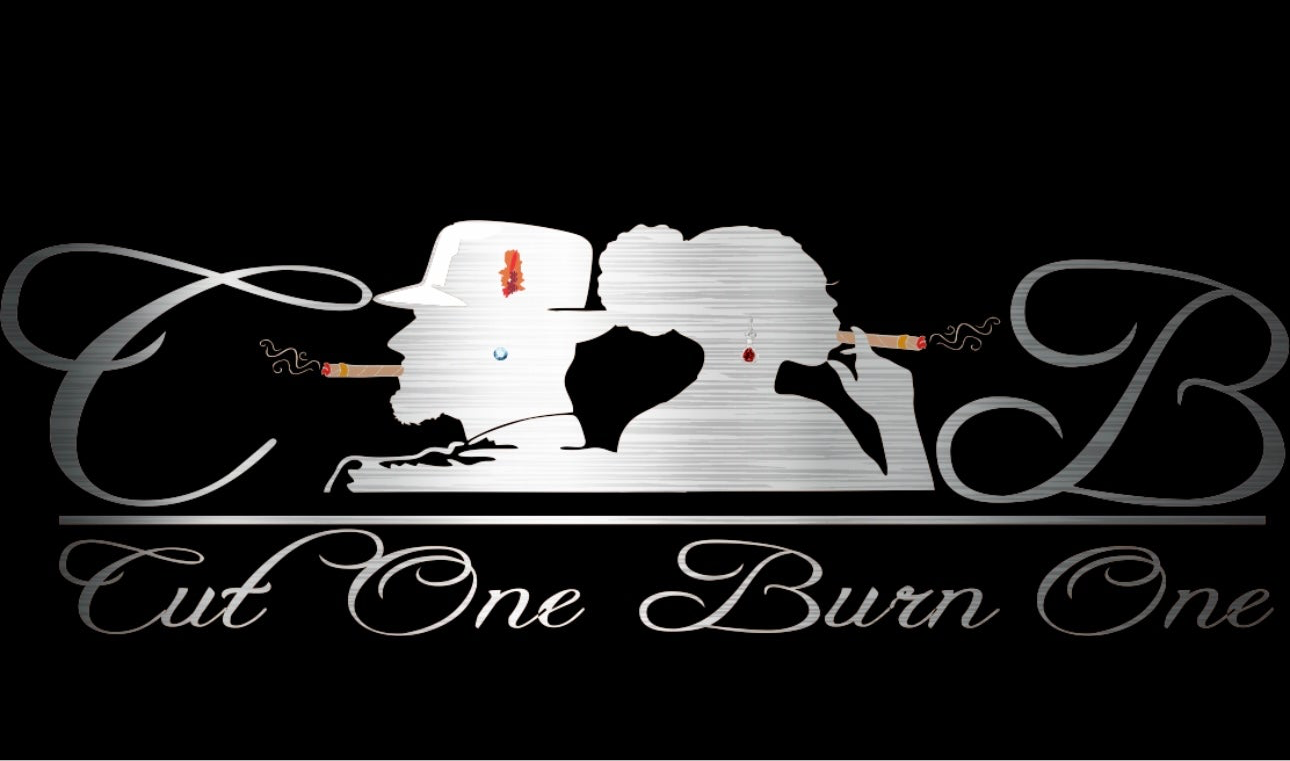 Cut One Burn One Tee's Unisex Tee's Silver logo