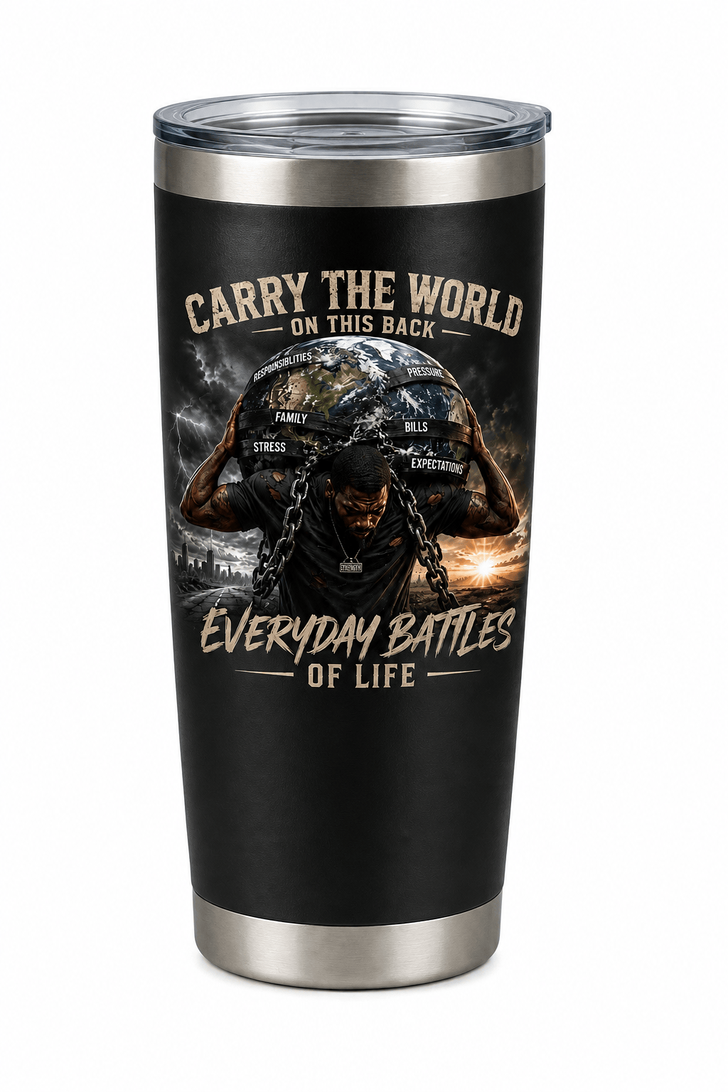 Carry the World – Everyday Battles of Life Graphic T-Shirt